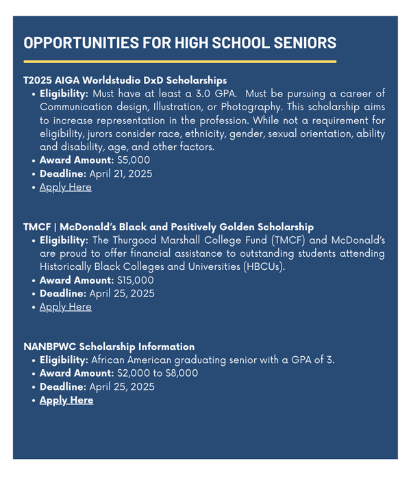 Quarterly Scholarship Lists